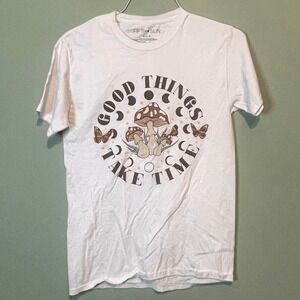 Fifth Sun Good Things Take Time Graphic Tee Crewneck Hippie